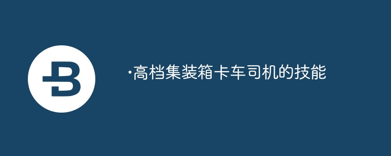 •高档集装箱卡车司机的技能